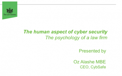 Law Society Webinar — The human aspect of cyber security