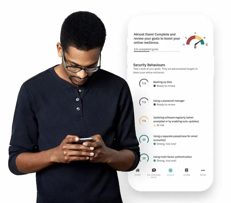 CybSafe personalised cyber support Personalised care support CybSafe