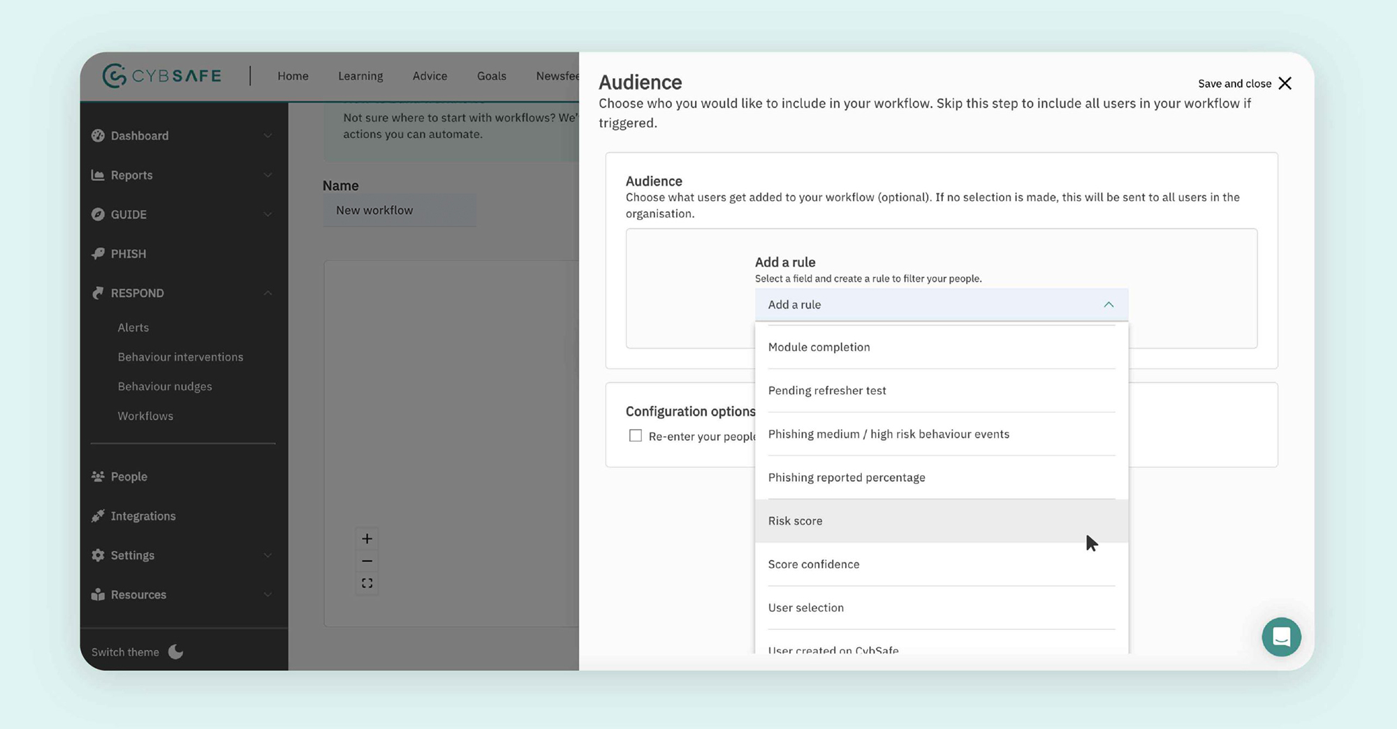 Workflow audience